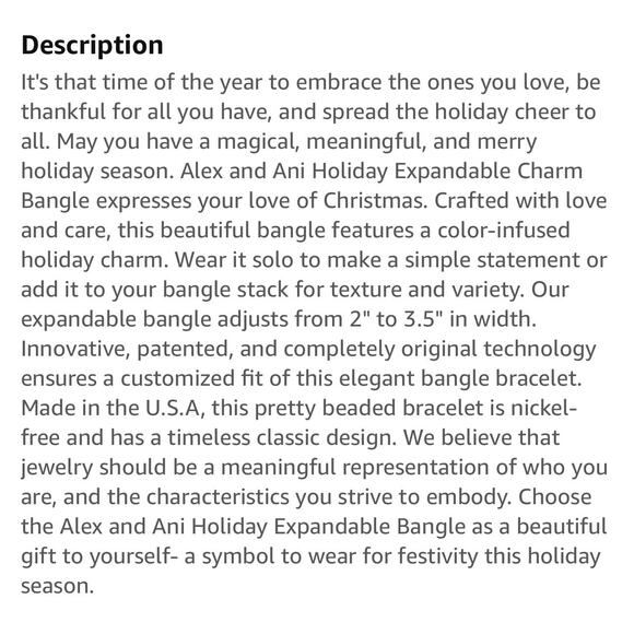 New Alex and Ani Christmas is Better at the Beach Charm Bracelet in Shiny Silver - Picture 6 of 6